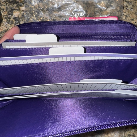 Thirty-One Coupon Save Your Way Clutch Zig Zag Zoom Envelope System New Purple - Picture 4 of 6